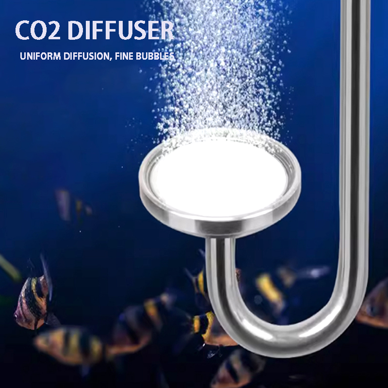 Aquarium Plants - Aquarium CO2 Nebulizer Aluminum Alloy+Ceramic Plate+Suction