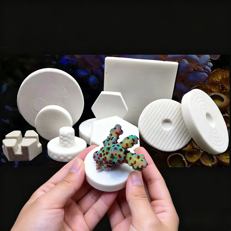 Aquarium Plant Display - SPS Ceramic Coral Frag Plugs Base