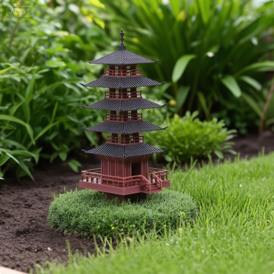 Aquarium Plants - Garden Aquarium Bonsai Decor Mini Pagoda