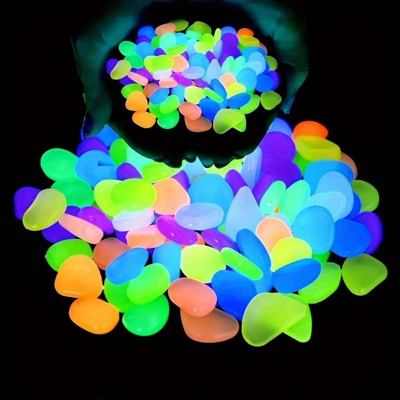 Aquarium Plants - 50-200pcs Glow in The Dark Pebbles