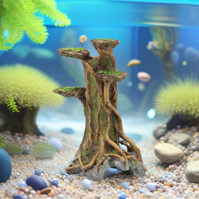 Aquarium Plant Root Tabs - Artificial Brazilian Tree Driftwood for Aquarium,