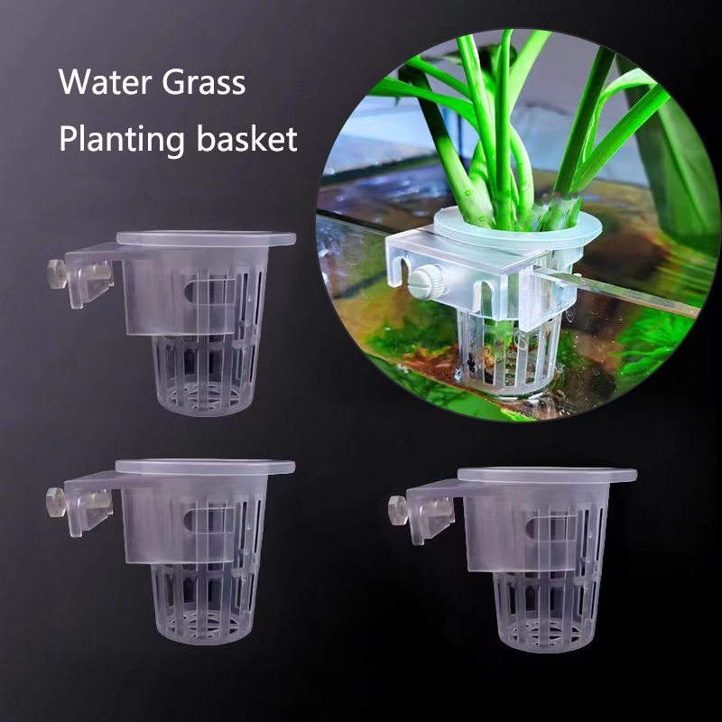 Aquarium Plant Display - Aquarium Planting Basket Hydroponic Support Hangable