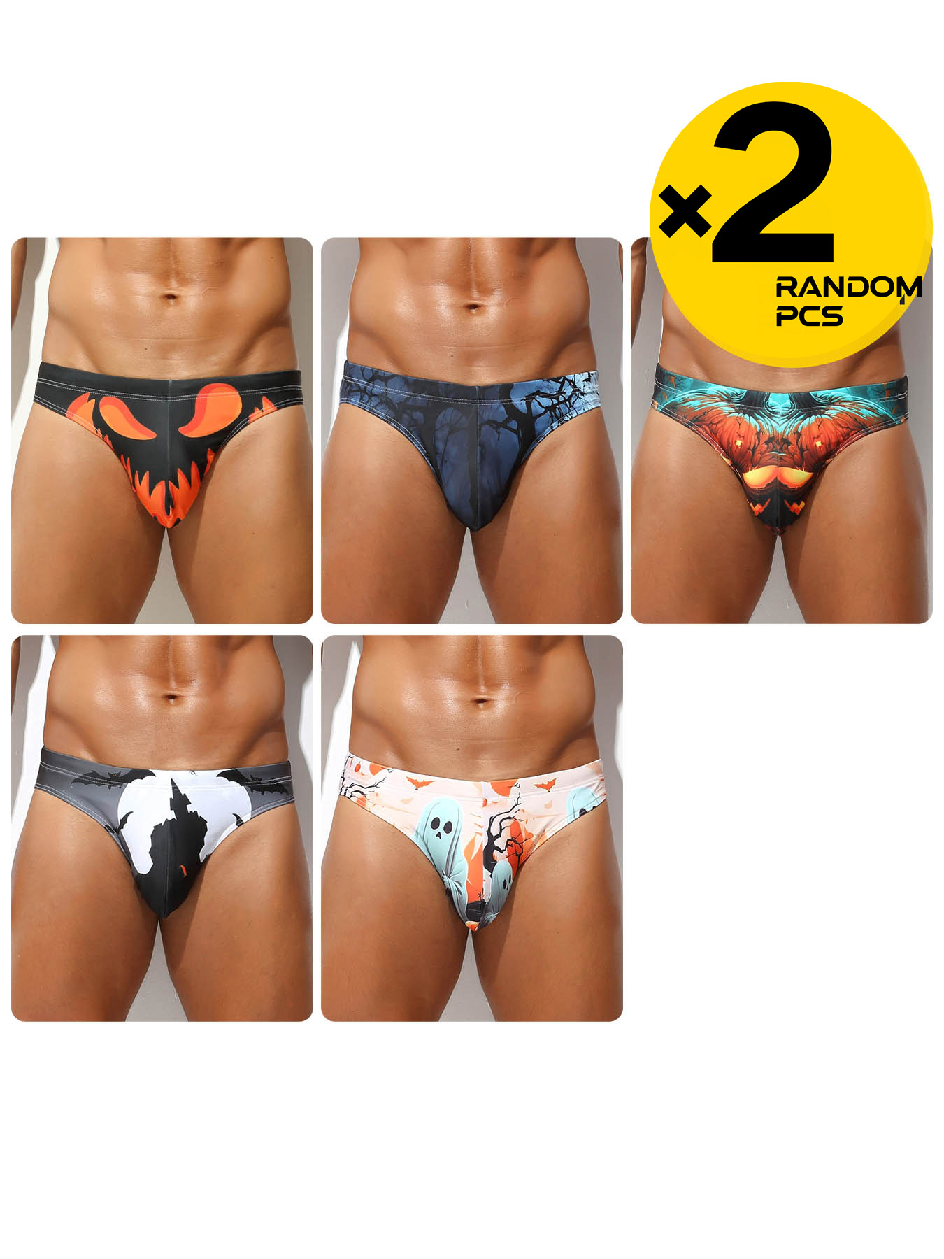 2Pcs Halloween Ghost Print Men - Aquarium Zombie review and price