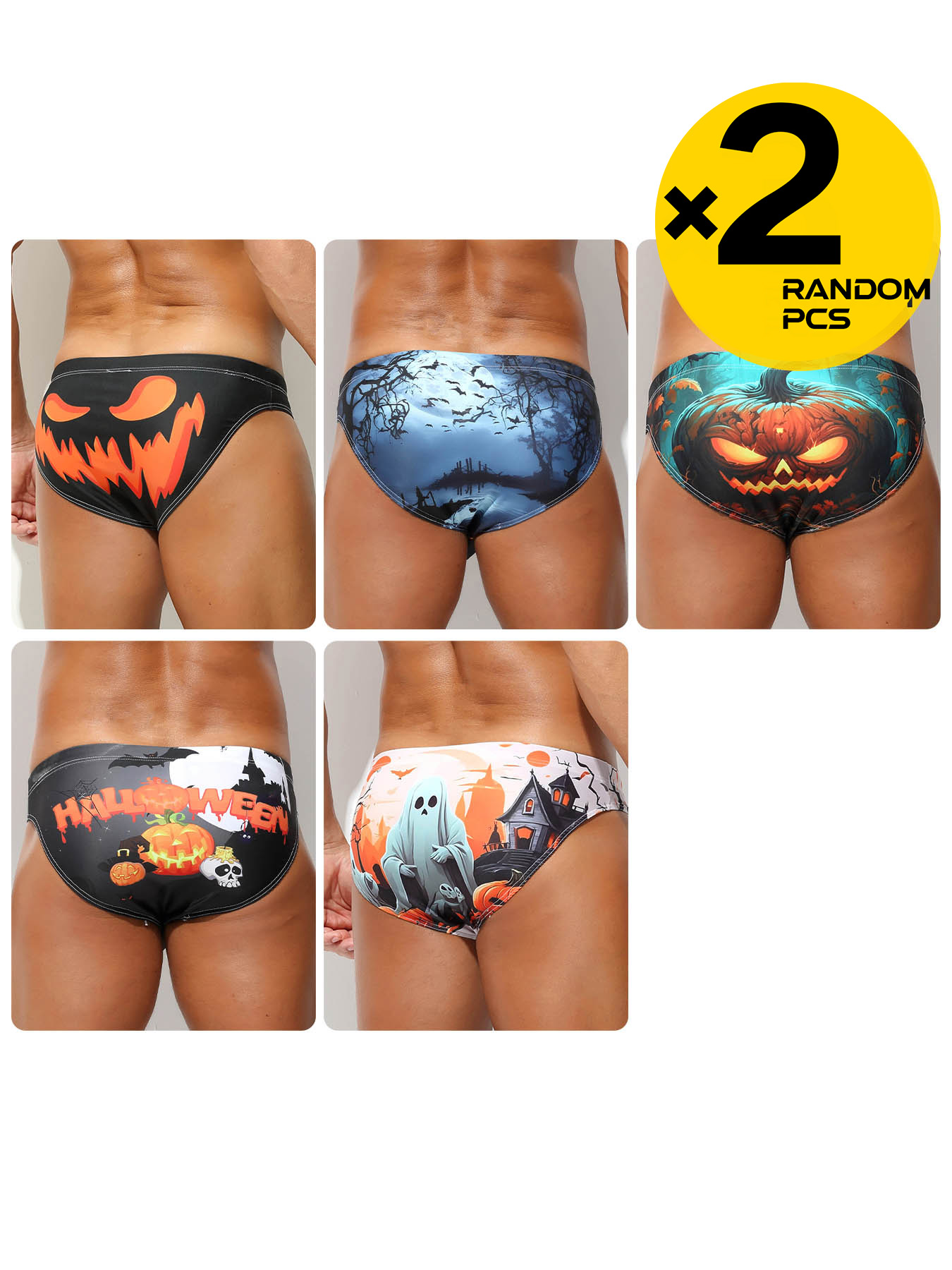 2Pcs Halloween Ghost Print Men - Aquarium Zombie review and price