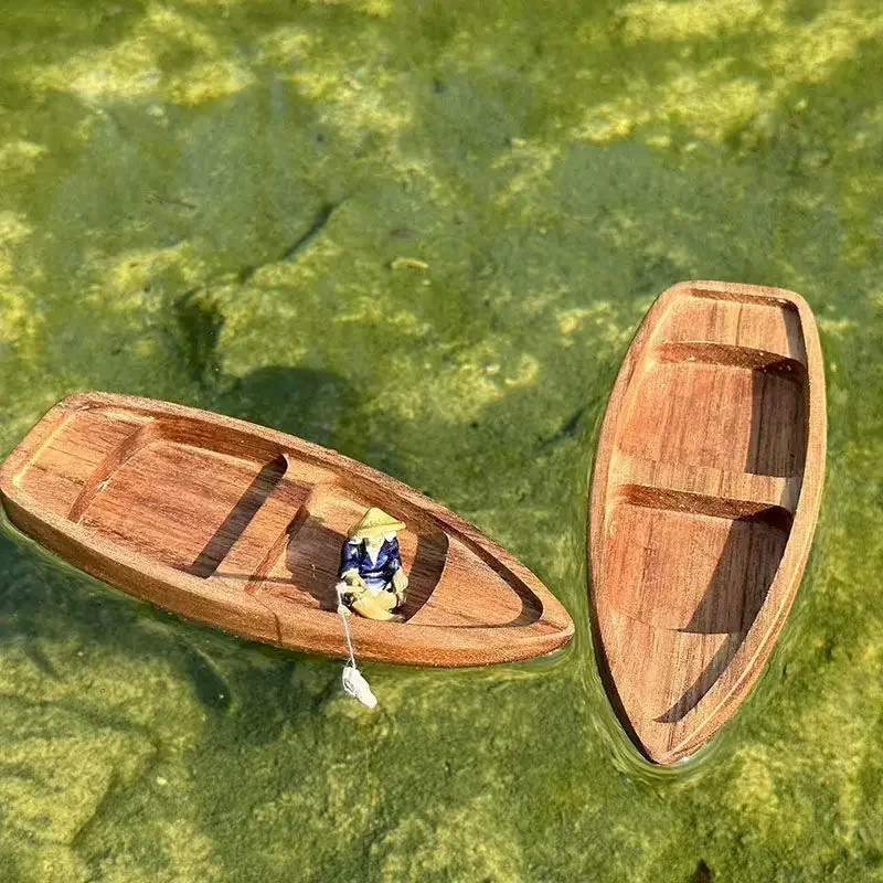 Handmade Wooden Boat Mini Floa - Aquarium Planted Seeds review and price