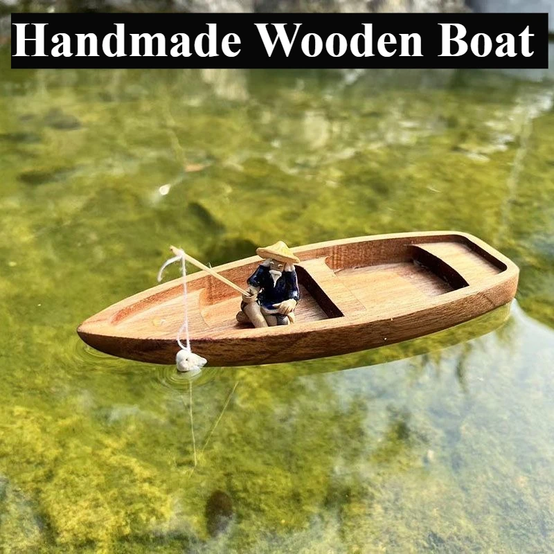 Handmade Wooden Boat Mini Floa - Aquarium Planted Seeds review and price