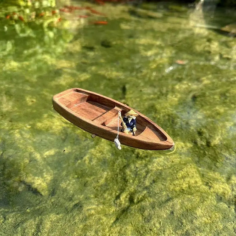 Handmade Wooden Boat Mini Floa - Aquarium Planted Seeds review and price