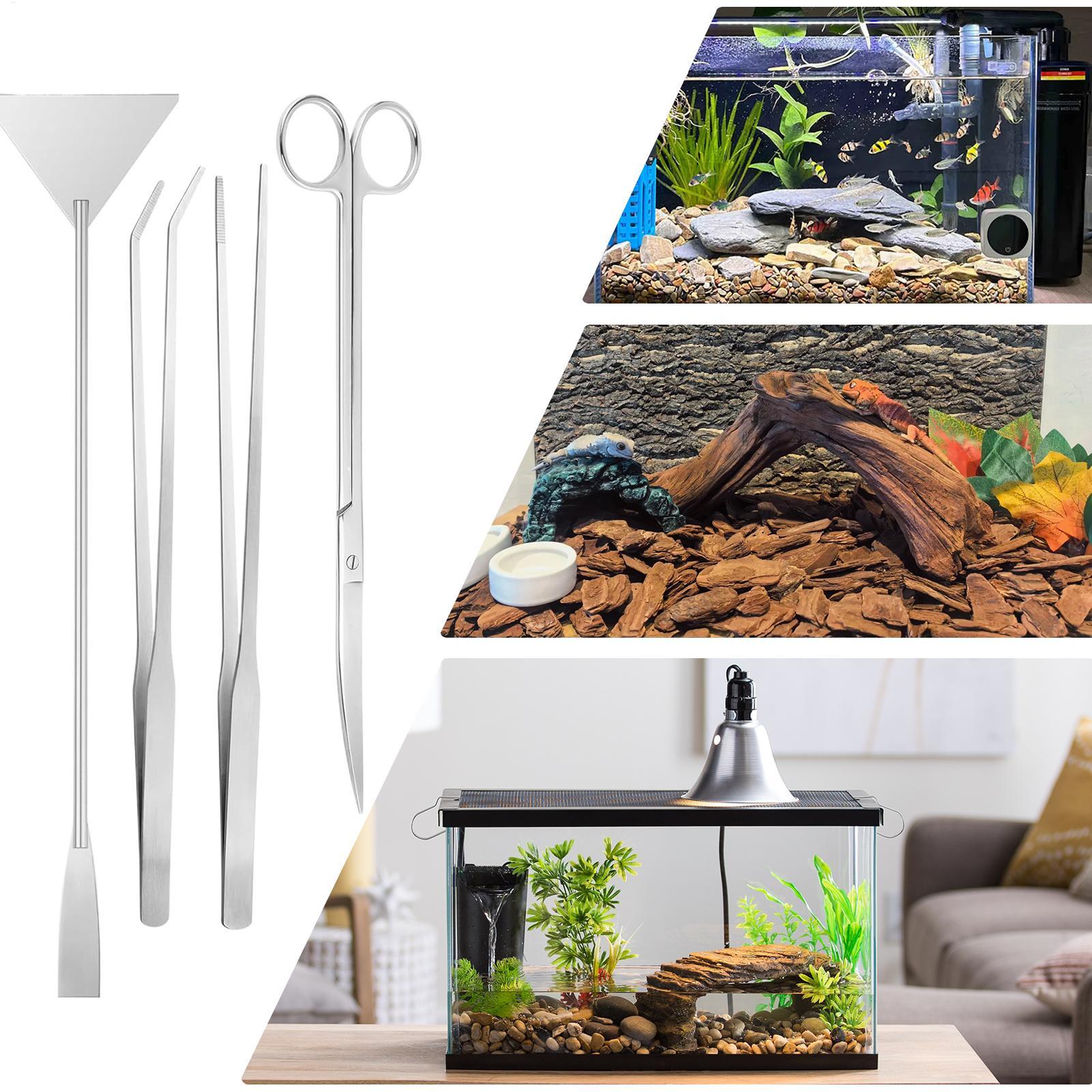 4pcs Aquarium Tool Kit Stainle - Planted Aquarium Tool Kit review and price